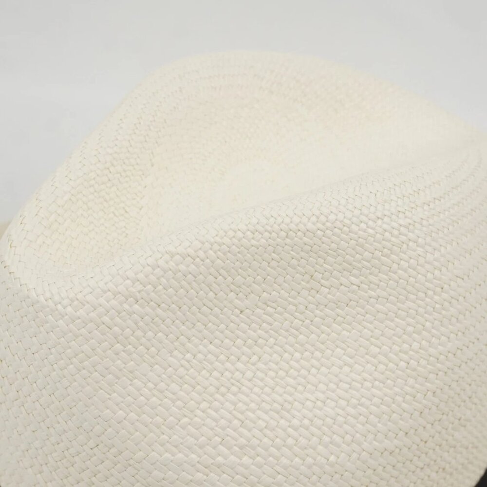 Moet & Chandon Handmade Lightweight Straw Panama Hat/Fedora in Sizes L & XL - Picture 9 of 10